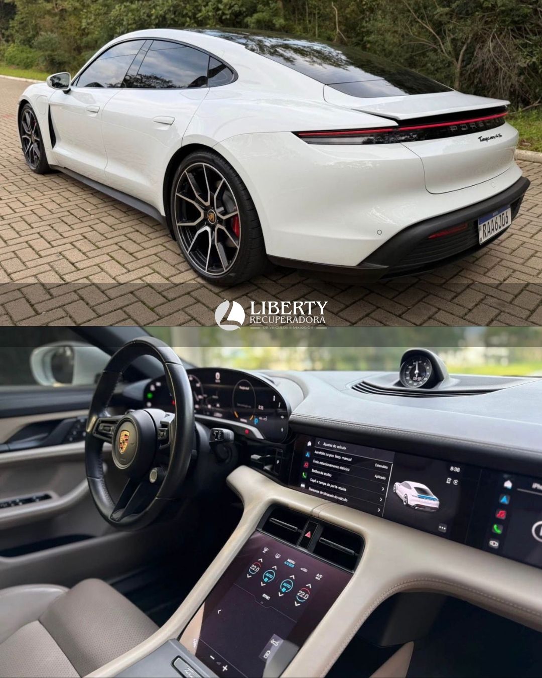 Porsche Taycan 4S 530 CV 2023 Branco Elétrico 23000km $ 275.000 (1)
